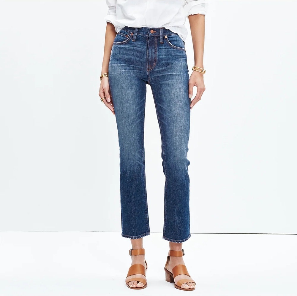 Madewell Cali Demi-Boot Jeans 10" High Riser Donovan Wash Women's 25 Style F1599